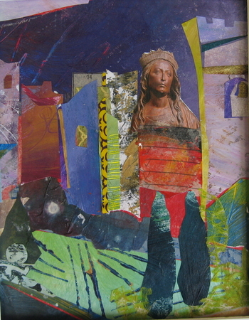 Memories of San Gimignano, Collage, 10x12
