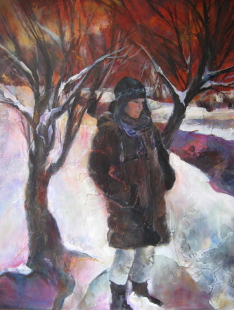 Pensive, Acrylic, 24x30  SOLD